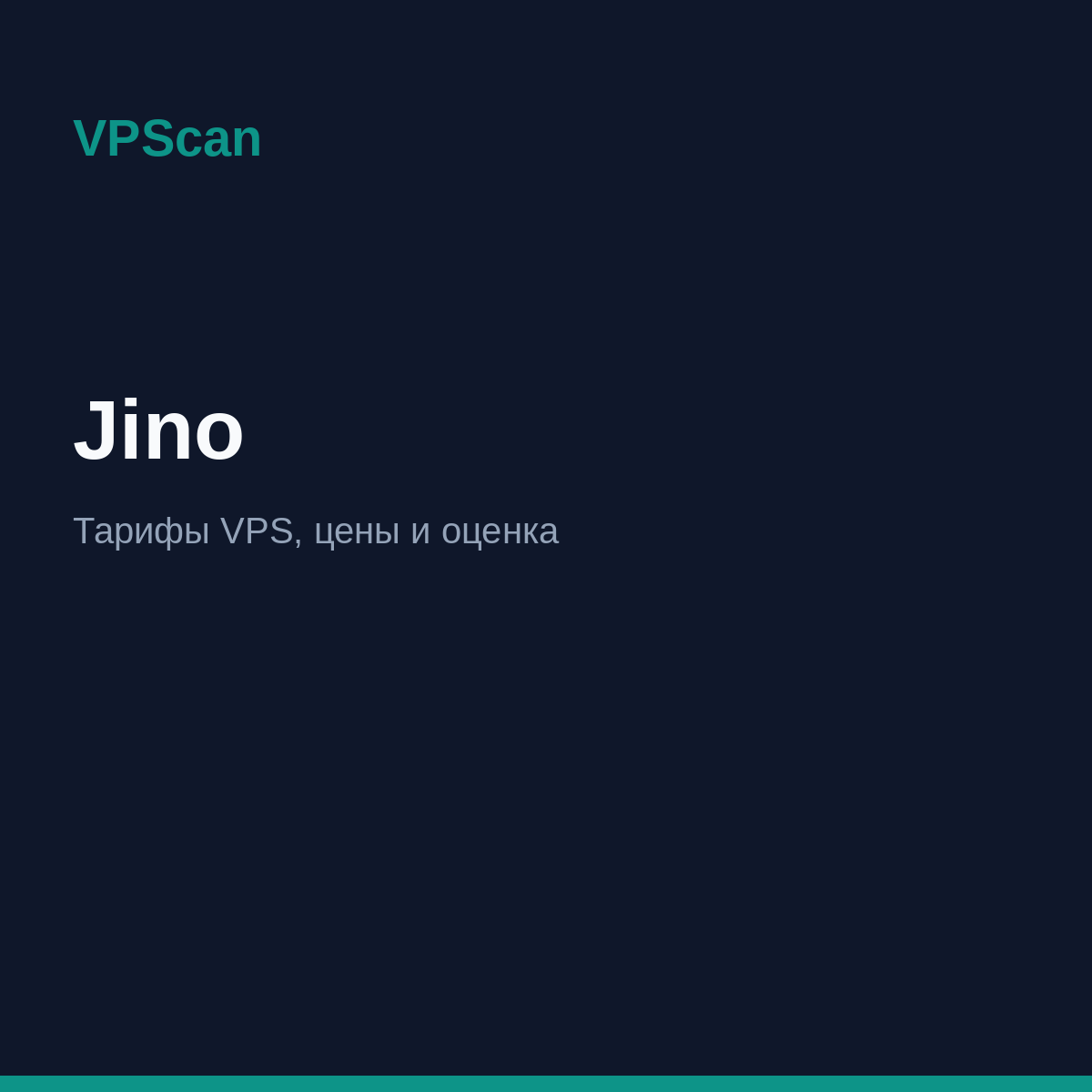 Jino — тарифы VPS и цены